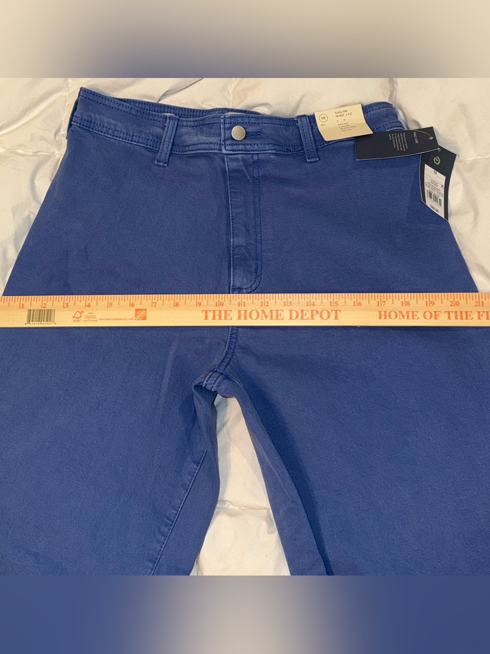 Size 10 Periwinkle Blue Universal Thread Sailor Pant Smaller Waist Big Bum/Legs - Picture 4 of 4